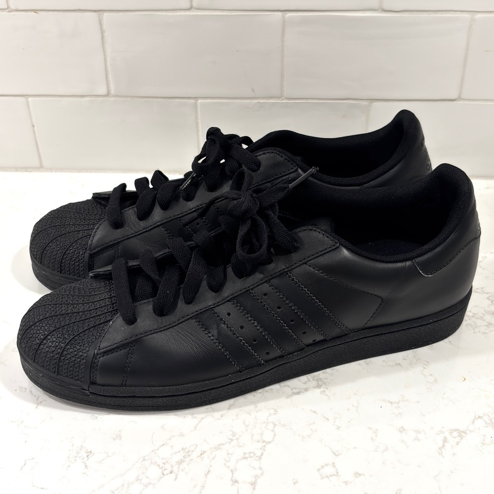 Adidas Superstar Triple Black Sneakers Size 11.5 NWOT